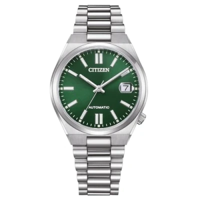 Abbildung von CITIZEN Damenuhr Automatik mit Edelstahl Gliederband 37 MM Saphirglas Datum Dunkelgrün NJ0200 50X