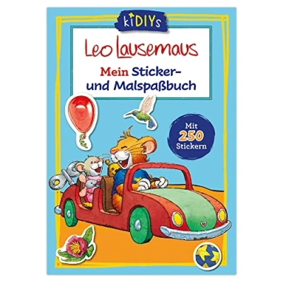 Abbildung von Leo Lausemaus Mein Sticker und Malspaßbuch mit 250 Stickern: Kreativer Mal Stickerspaß für Kinder ab 3 Jahren (kiDIYs)