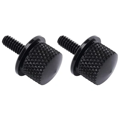 Abbildung von TABEN 1/4 &quot;20 Gewinde Motorrad Sitzschraube Aluminium Billet Chrom (schwarz) (Pack von 2)