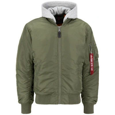 Abbildung von Alpha Industries Flight MA ZH BACK EMB Winterjacke, Herren, Größe: Small, Sage green