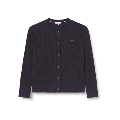 Abbildung von Tommy Hilfiger Curve Cable Cardigan Strickjacke, Damen, Größe: 48, Desert sky