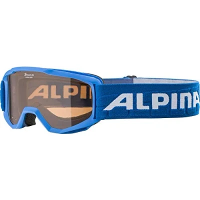 Abbildung von ALPINA PINEY Beschlagfreie, Extrem Robuste &amp; Bruchsichere Skibrille Mit 100% UV Schutz Für Kinder, blue, One Size