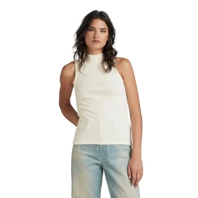Abbildung von G Star OPEN MOCK Top, Damen, Größe: 36, Antique white