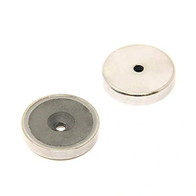 Abbildung von Ferrit Y30Bh Pot Magnet Für Kunst, Kunsthandwerk, Modellherstellung, Diy und Hobbys 40mm Dia x 8mm Dicke 5mm C/Waschbecken 15kg Zug