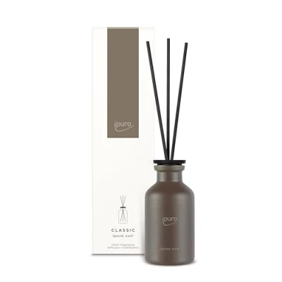 Abbildung von ipuro Classic Raumduft Cuir 75ml Raumerfrischer mit Zitrusnoten, Vanille, Leder &amp; dunklen Hölzer Duft Diffuser Stäbchen Sinnlicher Lufterfrischer für die Wohnung