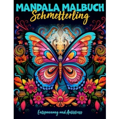Abbildung von Schmetterling Mandala Malbuch: Ein tolles Buch mit Schmetterlingen für Erwachsene 25 Wunderschöne Motive Entspannung und Antistress
