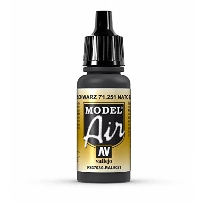 Abbildung von Vallejo Model Air 17 ml Acrylic Paint NATO Black