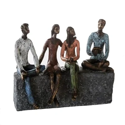 Abbildung von Casablanca by Gilde Dekofigur »Skulptur Network«, Dekoobjekt, Höhe 21 cm, mit Spruchanhänger, Wohnzimmer