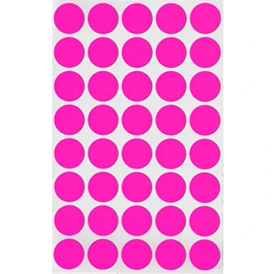 Abbildung von Klebepunkte Neon Pink 19 mm runde Aufkleber 1,9 cm Sticker 600 Stück von Royal Green