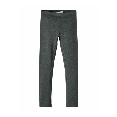 Abbildung von NAME IT Mädchen NKFDAVINA SOLID SWE BRU N NOOS Leggings, Dark Grey Melange, 158 cm