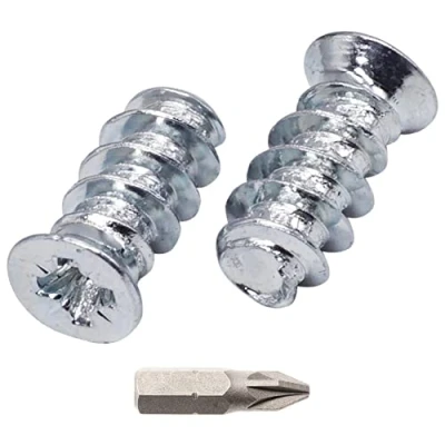 Abbildung von SKIR&#039;CO (100 Stück) Verzinkte Euroschrauben 6,0 x 13 mm, Schrauben für Schubladenführungen, flacher Senkkopf, Scharnierschrauben