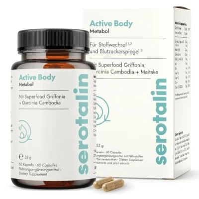 Abbildung von serotalin® ACTIVE BURN STOFFWECHSEL Kapseln All in One Stoffwechselkur mit Chrom, Zink, Koffein, Vitamin B6+D3+K2, Garcinia Cambogia &amp; Griffonia I 60