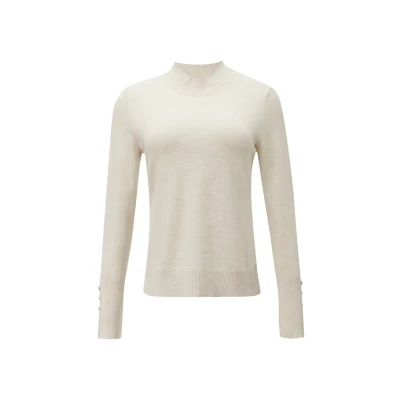 Abbildung von comma MIT Turtleneck Strickpullover, Damen, Größe: 46, Helles beige