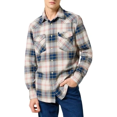 Abbildung von Wrangler Western Hemd, Herren, Größe: Medium, Navy/red