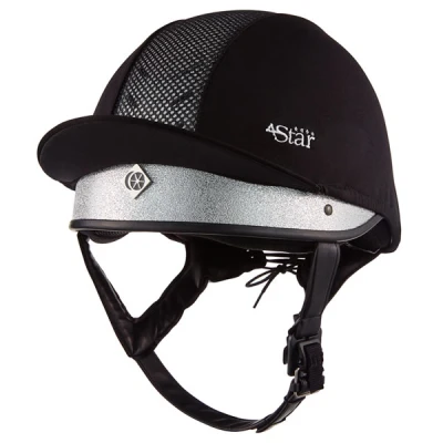 Abbildung von Charles Owen Reithelm 4Star Jockey Silber 59cm
