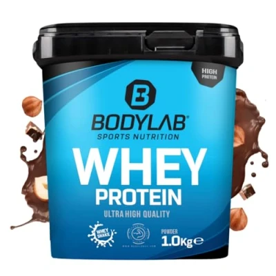 Abbildung von Bodylab24 Whey Protein Pulver, Haselnuss Schokolade, 1kg