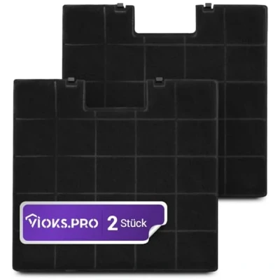 Abbildung von Viоks.pro 2x Aktiv Kohlefilter Abzugshaube 300x280mm Ersatz für Gorenje 180177 AH004 Amica KF17134 KH17101 KH17106 Baumann FWK300 Filter Geruchsfilter Dunstabzugshaube