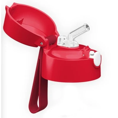 Abbildung von Jarlson® Ersatzdeckel für Charli und Mali Trinkflasche, verwendbar 350ml 500ml Flasche, Ersatzteile, Ersatz (Charli Deckel (Strohhalm), Rot)