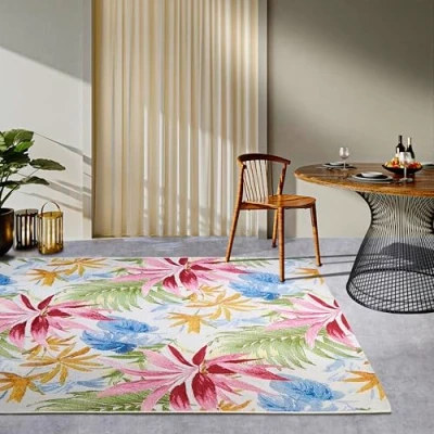 Abbildung von Villeroy &amp; Boch Outdoorteppich »Victor«, rechteckig, 3 mm Höhe, Outdoor, Flachgewebe, wetterfest, Balkon, Garten, floral, Terrasse