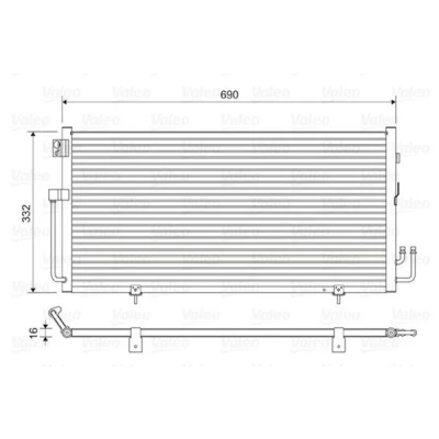 Abbildung von VALEO 814063 Klimakondensator ohne Trockner Aluminium 332