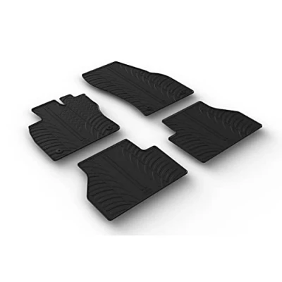 Abbildung von Gledring 0657 Fußmattensatz Gummi vorne und hinten 4 schwarz 750mm 550mm VOLKSWAGEN: Caddy V Kombi, FORD: Tourneo Connect / Grand MPV