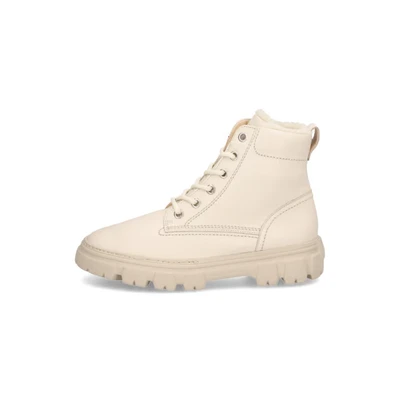Abbildung von Paul Green Damen Schnürbootie mit Merino Warmfutter, Frauen Schnürstiefeletten,Warm gefüttert,schnürboots,Winterschuhe,Beige (Biscuit),38.5 EU / 5.5 UK