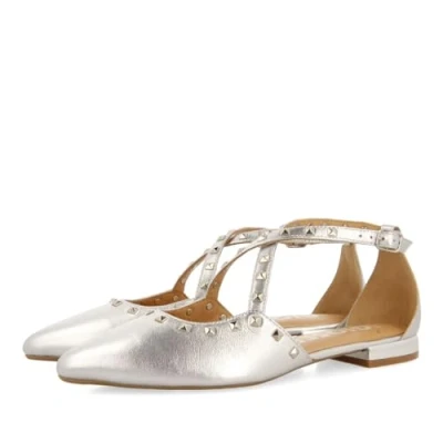 Abbildung von GIOSEPPO Damen Garcon Flaches Ballett, Silber, 39 EU