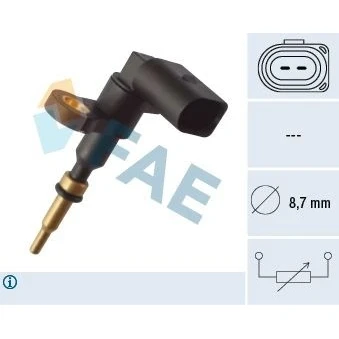 Abbildung von FAE 33895 Kühlmitteltemperatursensor schwarz AUDI: A3 Sportback