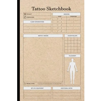 Abbildung von Tattoo Sketchbook: Sketchbook For Tattoo, Drawing Exercises Artists, Journal and sketchbook, legend Size 6&quot;X9&quot;, 120 Pages