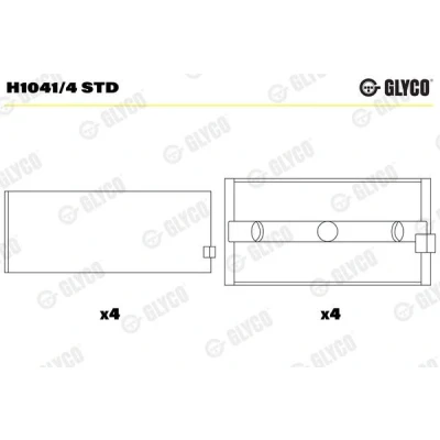 Abbildung von GLYCO H1041/4 STD Kurbelwellenlager