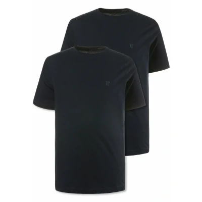 Abbildung von JP 1880 Herren große Größen Übergrößen Menswear L 8XL JP1880 T Shirts, Basic, 2er Pack, Rundhals, bis dunkel Marine XXL 702637750