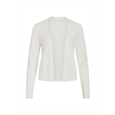 Abbildung von VILA Viril Short Cardigan Strickjacke, Damen, Größe: XS, White alyssum