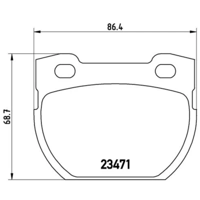 Abbildung von BREMBO P 44 006 Bremsbelagsatz exkl. Verschleißwarnkontakt ohne Zubehör LAND ROVER: Defender Off Road Convertible, Pickup,