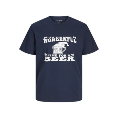 Abbildung von Jack &amp; Jones Jorfrederiksberg TEE CREW NECK NOOS Tshirt print, Herren, Größe: Medium, Sky captain