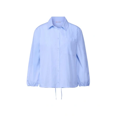 Abbildung von Street One MIT Glitzerdetails Hemdbluse, Damen, Größe: 34, Blau