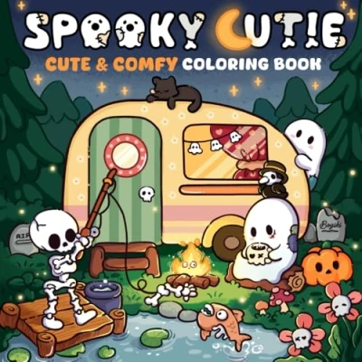 Abbildung von Spooky Cutie: A Whimsical Coloring Book for Adults and Teens with Adorable Designs Stress Relief Fun