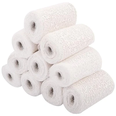 Abbildung von Belle Vous 10er Pack Gipsbinden Rollen 10cm x 2,7m Set zum Basteln Bastelgips ideal für Babybauch Gipsabdruck 10 Gipsverband Gips Binden