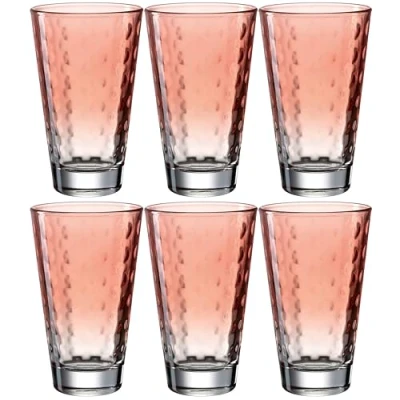 Abbildung von Leonardo OPTIC Trinkgläser 6er Set, spülmaschinenfeste Wassergläser, besonders stoßfestes Gläser langlebige Farben durch COLORI Hydroglasur, 300 ml, Artikelnummer 025902