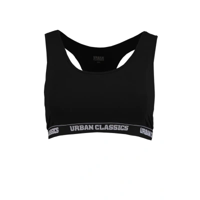 Abbildung von Urban Classics Curvy LOGO Top, Damen, Größe: XXL, Black