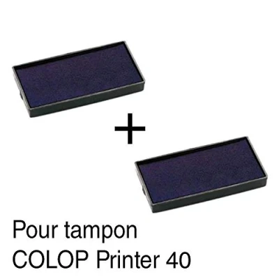 Abbildung von Nachfüll Stempelkissen für Stempel Colop Printer 40, 59 x 23 mm, Schwarz, 2 Stück