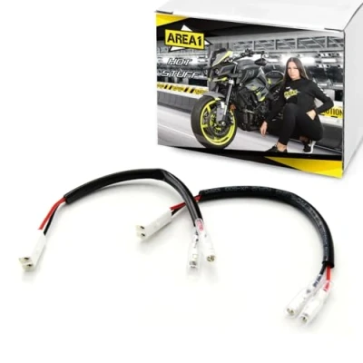 Abbildung von Area1 Motorrad LED Blinker Adapter Kabel Stecker (2 Stück) (kompatibel mit Typ 1)