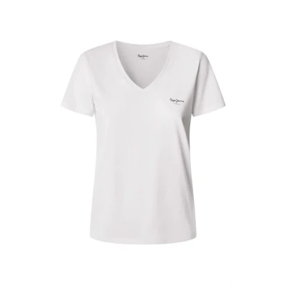 Abbildung von Pepe Jeans MACY Vneck Tshirt basic, Damen, Größe: XS, White