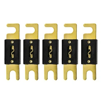 Abbildung von Mintice 5 x 250A ANL Sicherung Auto Automotive Audio Power Sicherheit schützen Glasrohr vergoldet Schutz