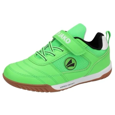 Abbildung von JAKO SH Winger Unisex Fußballschuh Halle für Kinder, Größe: 35, Neon green/jet black Schuhe