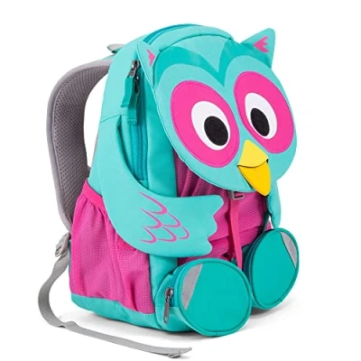 Abbildung von Affenzahn Großer Freund Kindergartenrucksack für 3 5 Jährige Kinder im Kindergarten und Kinderrucksack die Kita, Eule Türkis