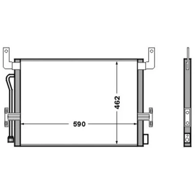 Abbildung von MAHLE ORIGINAL AC 524 000S Klimakondensator ohne Trockner 8,0 588