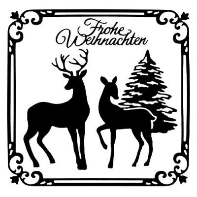Abbildung von Ideen mit Herz Stanzschablonen, Frohe Weihnachten 4, 4 Stück, passend für gängige Stanzmaschinen Schablone zum Gestalten von Grußkarten, Einlegern Weihnachten, Advent, Weihnachtskarten