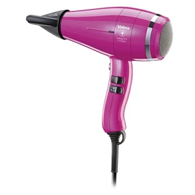 Abbildung von Valera Vanity Hi Power professioneller Ionen Haartrockner, langlebig und leistungsstark, digitaler Motor, 2400 Watt, Farbe Hot Pink Rosa