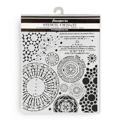 Abbildung von Stamperia Thick Stencils for Scrapbooks, Albums, Cards, Bullet Journalling, and More, Flexible Material, Easy to Clean, Perfect Hobbies, Crafts Gifting (Fortune Macrocosm Mixed Patterns)
