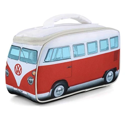 Abbildung von Board Masters VW Collection Volkswagen T1 Bulli Bus Brotzeittasche Kulturbeutel, Kosmetiktasche (Rot/Bus Front)